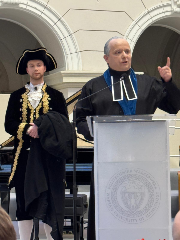 Representation of the National Centre for Nuclear Research at the ceremonial meeting of the Senate of the Warsaw University of Technology marking the University’s 200th anniversary.