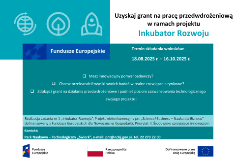 Inkubator Rozwoju - plakat