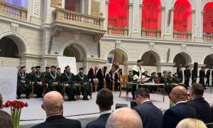 Reprezentacja NCBJ na uroczystym posiedzeniu Senatu Politechniki Warszawskiej z okazji 200-lecia uczelni.