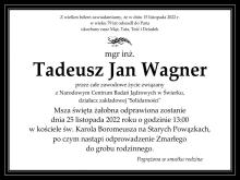 Zmarł Tadeusz Wagner