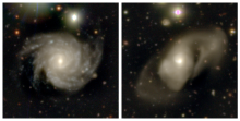 Zdjęcia z przeglądu H20/Cosmic Dawn wybrane przez użytkowników Galaxy Zoo Talk: Mariechen (lewe), karthikeyan.d (prawe)