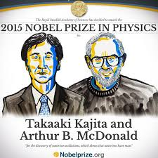 Takaaki Kajita – szef eksperymentu Super-Kamiokande oraz Arthur B. McDonald – lider eksperymentu SNO