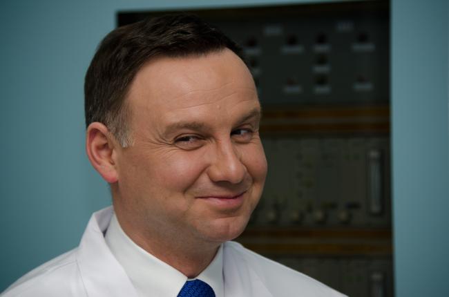 Prezydent RP Andrzej Duda w NCBJ — fot. Marcin Jakubowski, NCBJ Prezydent RP Andrzej Duda w NCBJ — fot. Marcin Jakubowski, NCBJ